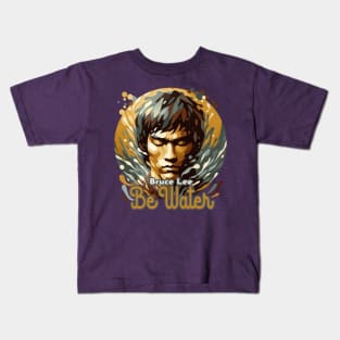Bruce Lee Be water Kids T-Shirt